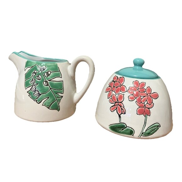 chosenique Other - CHOSENIQUE NEW Cute Ceramic Stoneware Sugar & Creamer Set
